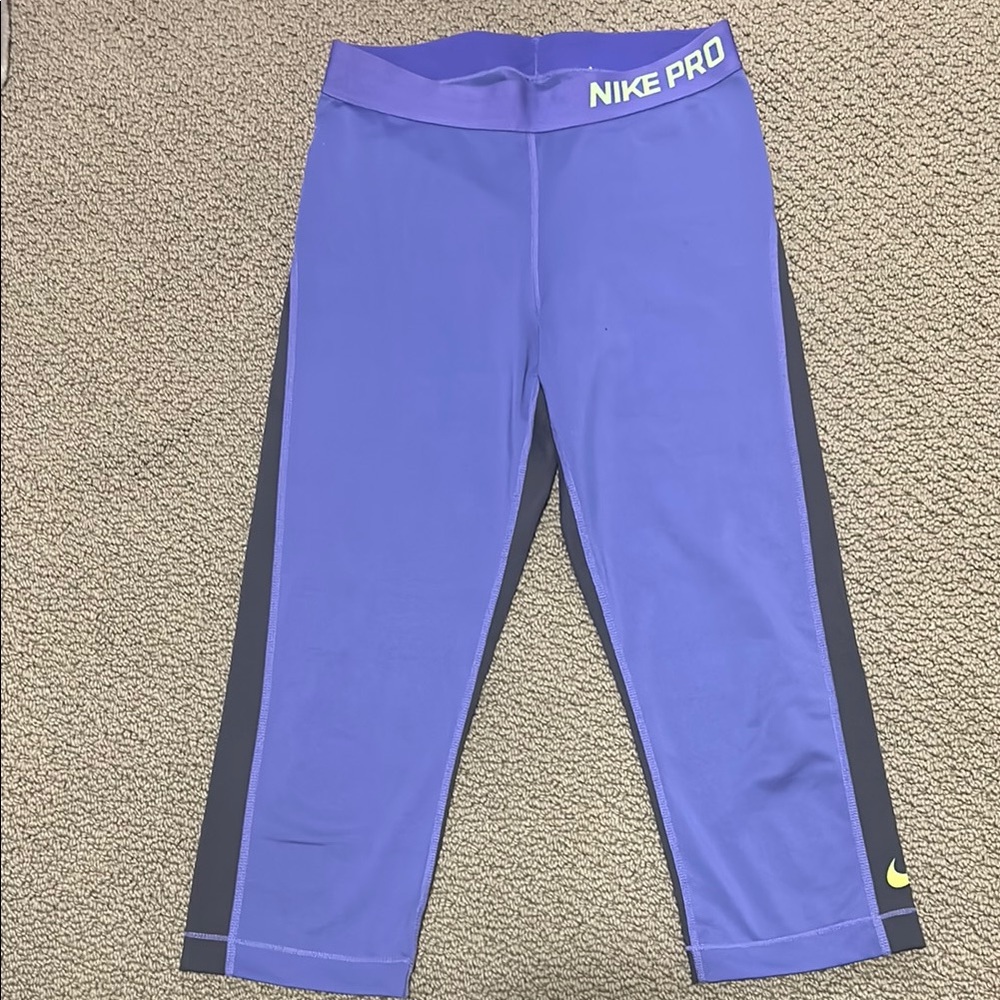 Nike Pro Kids Purple Leggings